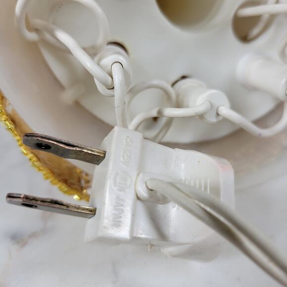 VTG‎ Angel ChristmasTree Topper 10" Gold Sparkle Plastic Vinyl Retro MCM Works - Picture 10 of 15